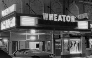 Wheaton Theater black and white photo
