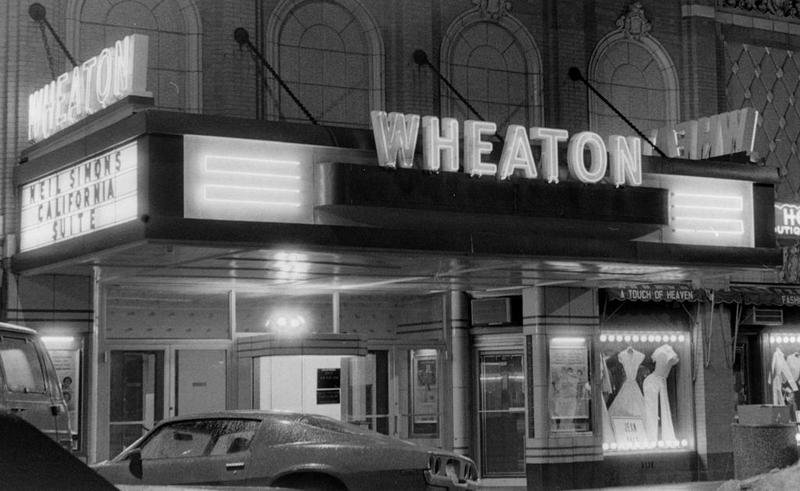 Wheaton Theater b/w photo