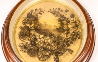 Victorian-era wreath made from hair